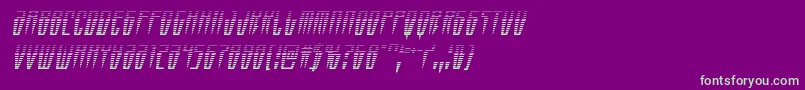 Swordtoothgradital Font – Green Fonts on Purple Background