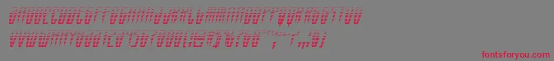 Swordtoothgradital-Schriftart – Rote Schriften auf grauem Hintergrund