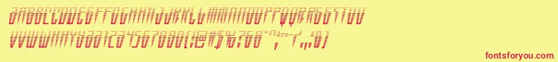 Swordtoothgradital Font – Red Fonts on Yellow Background