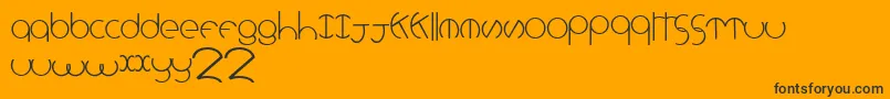 Rollingdeep-fontti – mustat fontit oranssilla taustalla