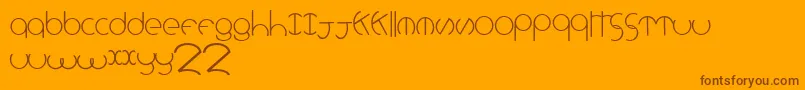 Rollingdeep Font – Brown Fonts on Orange Background