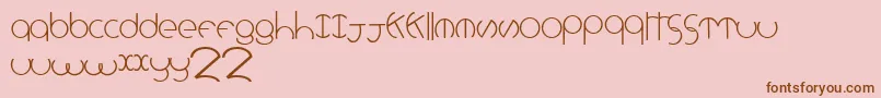 Шрифт Rollingdeep – коричневые шрифты на розовом фоне