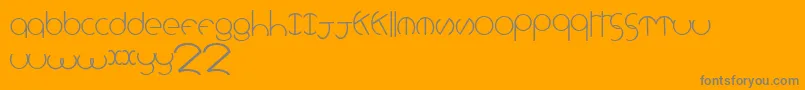 Rollingdeep Font – Gray Fonts on Orange Background