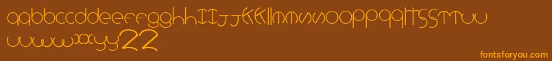 Шрифт Rollingdeep – оранжевые шрифты на коричневом фоне
