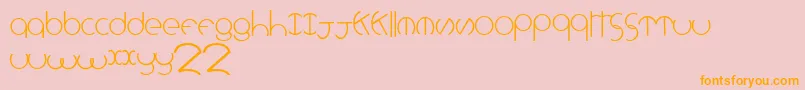 Rollingdeep Font – Orange Fonts on Pink Background