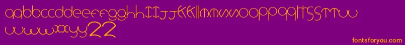 Rollingdeep Font – Orange Fonts on Purple Background