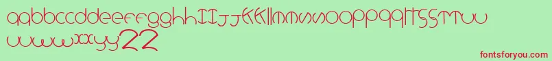 Шрифт Rollingdeep – красные шрифты на зелёном фоне
