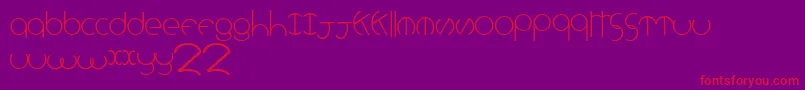Rollingdeep-fontti – punaiset fontit violetilla taustalla
