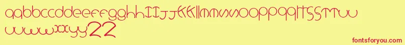 Rollingdeep Font – Red Fonts on Yellow Background
