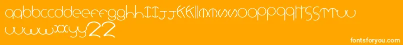 Шрифт Rollingdeep – белые шрифты на оранжевом фоне