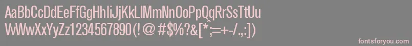 AkzentcondRegularDb Font – Pink Fonts on Gray Background