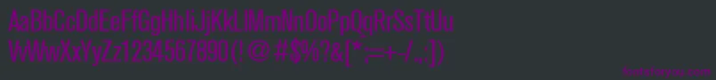 Шрифт AkzentcondRegularDb – фиолетовые шрифты на чёрном фоне