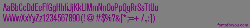 Шрифт AkzentcondRegularDb – фиолетовые шрифты на сером фоне