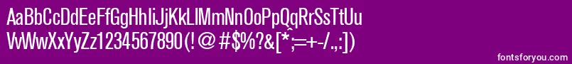 AkzentcondRegularDb Font – White Fonts on Purple Background