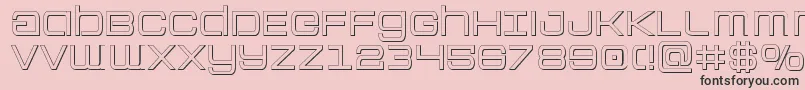 フォントColonymarinesout – ピンクの背景に黒い文字