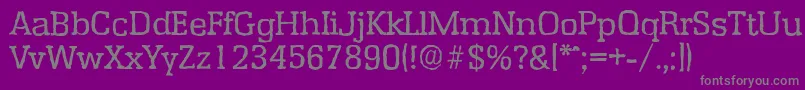 Fonte EnschedeantiqueRegular – fontes cinzas em um fundo violeta