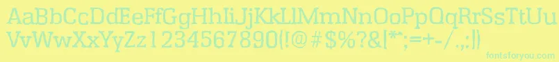 EnschedeantiqueRegular Font – Green Fonts on Yellow Background