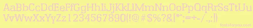 EnschedeantiqueRegular Font – Pink Fonts on Yellow Background