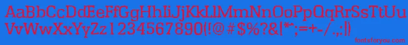 EnschedeantiqueRegular Font – Red Fonts on Blue Background