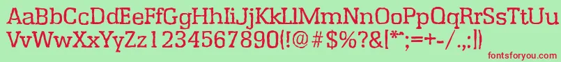 EnschedeantiqueRegular Font – Red Fonts on Green Background