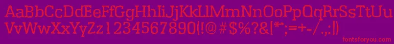 EnschedeantiqueRegular Font – Red Fonts on Purple Background