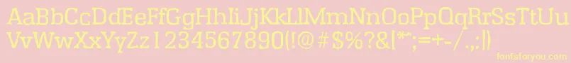 Шрифт EnschedeantiqueRegular – жёлтые шрифты на розовом фоне