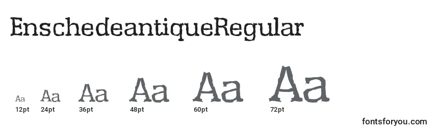 Размеры шрифта EnschedeantiqueRegular