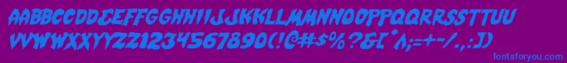 Mysticsinglerli Font – Blue Fonts on Purple Background