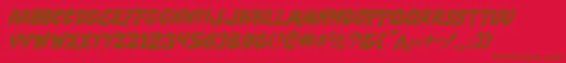 Mysticsinglerli Font – Brown Fonts on Red Background