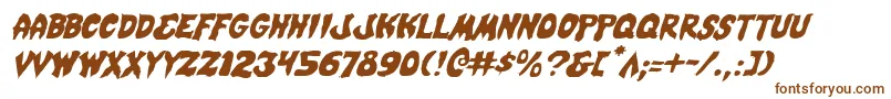 Шрифт Mysticsinglerli – коричневые шрифты на белом фоне