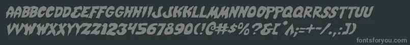 Mysticsinglerli Font – Gray Fonts on Black Background