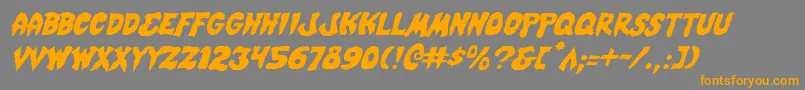 Mysticsinglerli Font – Orange Fonts on Gray Background