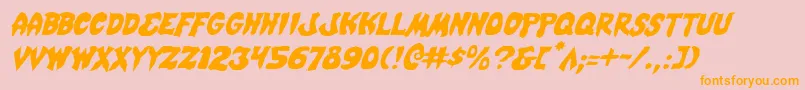 Mysticsinglerli Font – Orange Fonts on Pink Background