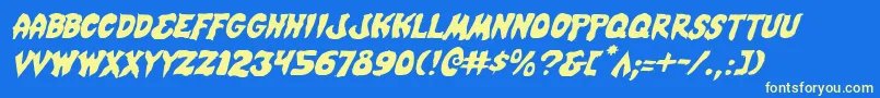 Mysticsinglerli Font – Yellow Fonts on Blue Background