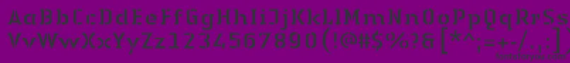 LinotypeAuthenticStencilRegular Font – Black Fonts on Purple Background