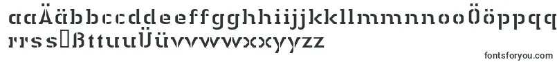 LinotypeAuthenticStencilRegular-fontti – saksalaiset fontit