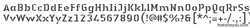Czcionka LinotypeAuthenticStencilRegular – czcionki blokowe