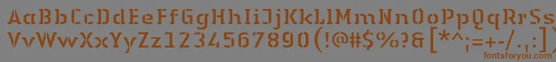 LinotypeAuthenticStencilRegular Font – Brown Fonts on Gray Background