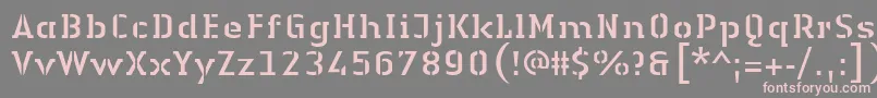 LinotypeAuthenticStencilRegular Font – Pink Fonts on Gray Background