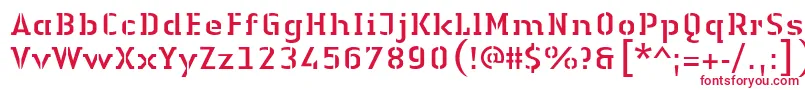 Czcionka LinotypeAuthenticStencilRegular – czerwone czcionki