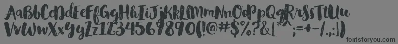 GlamourbrushRegular-Schriftart – Schwarze Schriften auf grauem Hintergrund