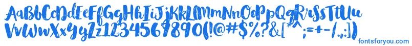 GlamourbrushRegular Font – Blue Fonts