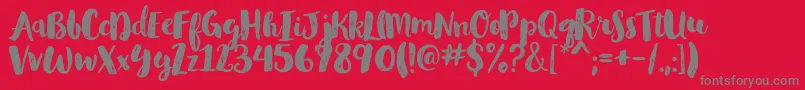 GlamourbrushRegular Font – Gray Fonts on Red Background