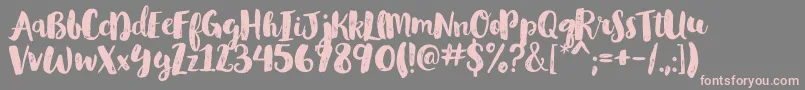 GlamourbrushRegular Font – Pink Fonts on Gray Background