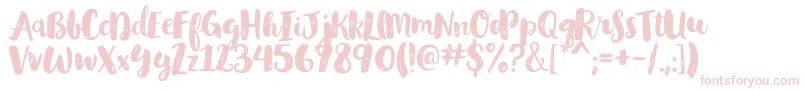 GlamourbrushRegular Font – Pink Fonts on White Background