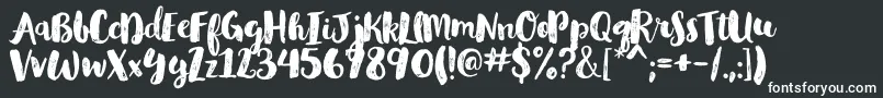 GlamourbrushRegular Font – White Fonts on Black Background