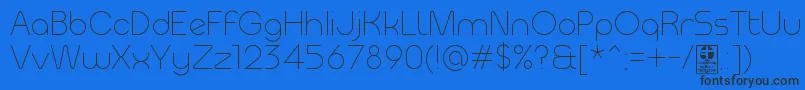Шрифт MeltixLightDemo – чёрные шрифты на синем фоне
