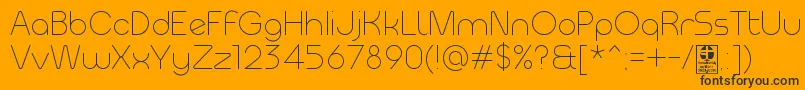 MeltixLightDemo-Schriftart – Schwarze Schriften auf orangefarbenem Hintergrund