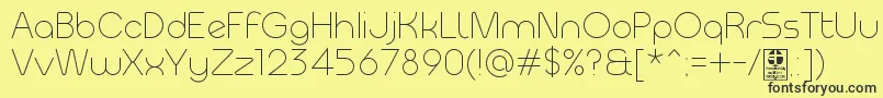 MeltixLightDemo Font – Black Fonts on Yellow Background