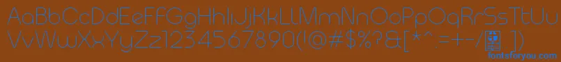 Шрифт MeltixLightDemo – синие шрифты на коричневом фоне